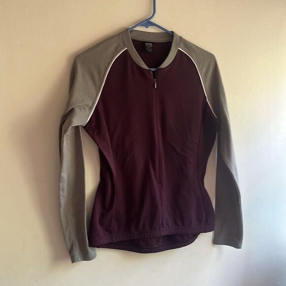 REI WOMENS MEDIUM VINTAGE LONG SLEEVE CYCLING 3/4 ZIP JERSEY - Picture 1 of 6